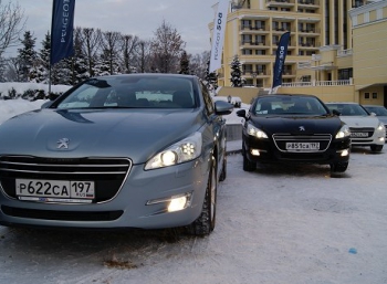 Лев на снегу - российская премьера Peugeot 508